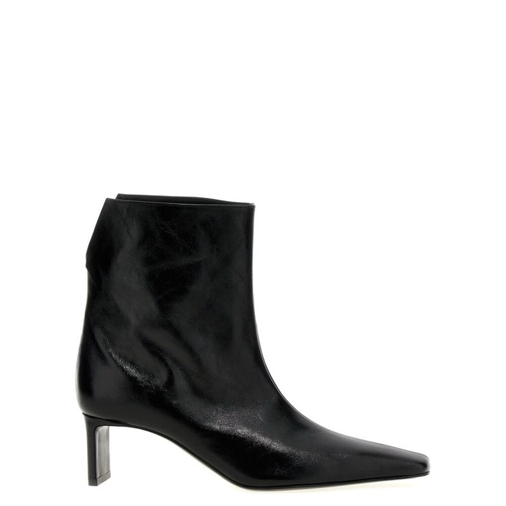 Khaite Black Calfskin Ankle Women's Boots
